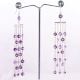 Handmade 925 Sterling Silver Long Chain Dangle Earrings with Amethyst